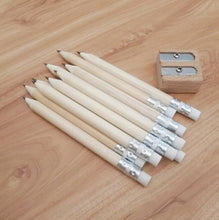 Load image into Gallery viewer, 12 PCS Sharpened Pencil Round Writing Pen Wooden Student Stationery with Eraser, HB