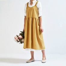 Load image into Gallery viewer, High Waist Cotton Linen Solid Color Apron