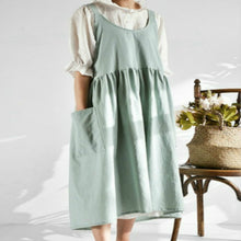 Load image into Gallery viewer, High Waist Cotton Linen Solid Color Apron