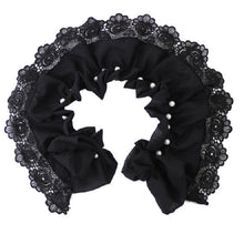 Load image into Gallery viewer, Women Beaded Chiffon Decorative Collar Flowers Folding Polo-neck Shawl Fake Collar