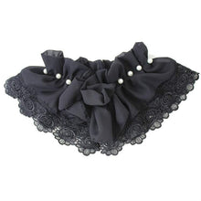 Load image into Gallery viewer, Women Beaded Chiffon Decorative Collar Flowers Folding Polo-neck Shawl Fake Collar