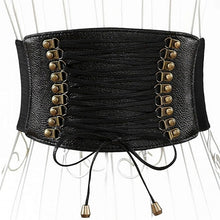 Load image into Gallery viewer, Female Elastic Tassel Wide Belt Decoration Dress Accessories Belt, Black, Brown, Blue, Red