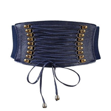 Load image into Gallery viewer, Female Elastic Tassel Wide Belt Decoration Dress Accessories Belt, Black, Brown, Blue, Red