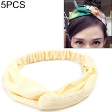 Load image into Gallery viewer, 5 PCS Retro Floral Printed Ladies Classic Cross Hair Bands