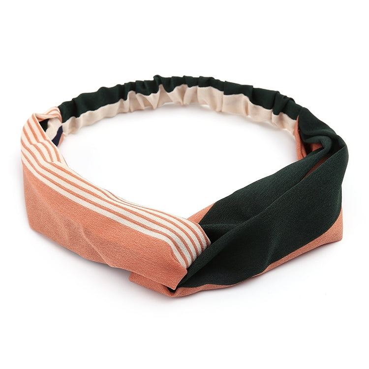 5 PCS Retro Floral Printed Ladies Classic Cross Hair Bands