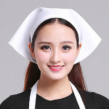 Load image into Gallery viewer, Waiter Men and Women Kitchen Work Turban Hat Triangle Scarf Chef Hat, Adjustable