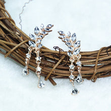 Load image into Gallery viewer, Women Tassel Wing Style Drop Earrings Fashion Cubic Jewelry, Golden color, Silver color