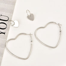 Load image into Gallery viewer, Women Fashion Simple Metal Love Heart Hoop Earrings Set