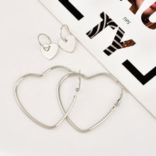 Load image into Gallery viewer, Women Fashion Simple Metal Love Heart Hoop Earrings Set