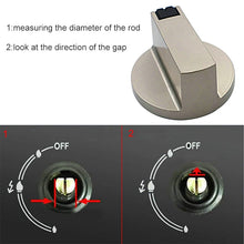 Load image into Gallery viewer, 2 PCS Universal Metal Rotary Switch Control Knobs Replacement Accessories for Home Kitchen Gas Stove, 2 PCS Shaft Diameter 6mm
