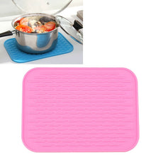 Load image into Gallery viewer, Thicken Colorful Silicone Insulation Mat European Anti-burning Pot Pad Table Waterproof  Phone Pad