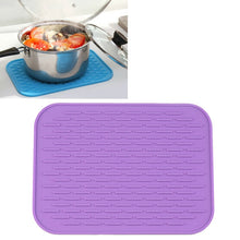 Load image into Gallery viewer, Thicken Colorful Silicone Insulation Mat European Anti-burning Pot Pad Table Waterproof  Phone Pad