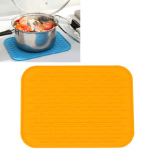 Load image into Gallery viewer, Thicken Colorful Silicone Insulation Mat European Anti-burning Pot Pad Table Waterproof  Phone Pad