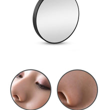 Load image into Gallery viewer, Magnification Small Round Mirror with Suction Cup Makeup Mirror 8.8cm Magnification Makeup Mirror, Black Ten Times, Black Five Times