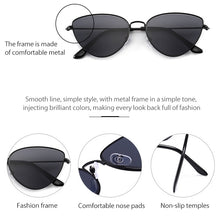 Load image into Gallery viewer, Cat Eye Sunglasses Current Trigonal Light coloured Lens Sunglasses