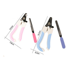 Load image into Gallery viewer, Two-piece Pet Toe Stainless Steel Cat and Dog Nail Clipper Filee, S, L