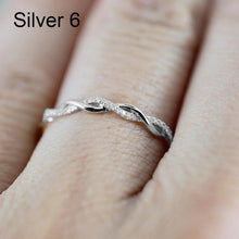 Load image into Gallery viewer, Woman Classical Cubic Zirconia Twist Shape Ring, gold, sliver, rose gold
