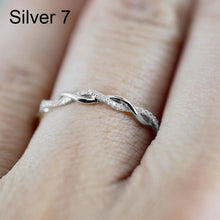 Load image into Gallery viewer, Woman Classical Cubic Zirconia Twist Shape Ring, gold, sliver, rose gold