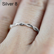 Load image into Gallery viewer, Woman Classical Cubic Zirconia Twist Shape Ring, gold, sliver, rose gold