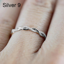 Load image into Gallery viewer, Woman Classical Cubic Zirconia Twist Shape Ring, gold, sliver, rose gold