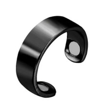 Load image into Gallery viewer, Personality Ring Magnetic Health Ring Creative Jewelry Open Ring, Glossy rose gold, Glossy black, Embossed rose gold