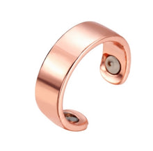 Load image into Gallery viewer, Personality Ring Magnetic Health Ring Creative Jewelry Open Ring, Glossy rose gold, Glossy black, Embossed rose gold