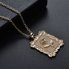Load image into Gallery viewer, Geometric Square Rose Necklace Clavicle Chain