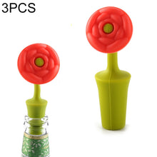 Load image into Gallery viewer, 3 PCS Creative Wine Drink Preservation Stopper Flower Silicone Wine Stopper, 3 PCS Rose Stopper, 3 PCS Red Sun Flower Beer Stopper, 3 PCS Leaf Beer Stopper