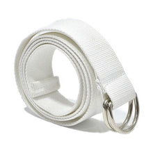 Load image into Gallery viewer, Unisex Canvas Waist Belts Double Rings Buckle Waistband Strap Belts Solid Casual Belt