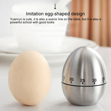 Load image into Gallery viewer, Mechanical Egg Kitchen Cooking Timer Alarm 60 Minutes Stainless Steel  Kitchen Tools, Mechanical Egg Timer