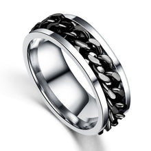 Load image into Gallery viewer, Punk Rock Stainless Steel Rotatable Chain Rings, 6, 7, 8, 9, 10, 11