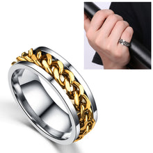 Load image into Gallery viewer, Punk Rock Stainless Steel Rotatable Chain Rings, 6, 7, 8, 9, 10, 11