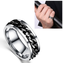 Load image into Gallery viewer, Punk Rock Stainless Steel Rotatable Chain Rings, 6, 7, 8, 9, 10, 11