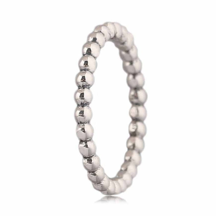 Women Fashion Charms Beads Ring Jewelry, 925 silver