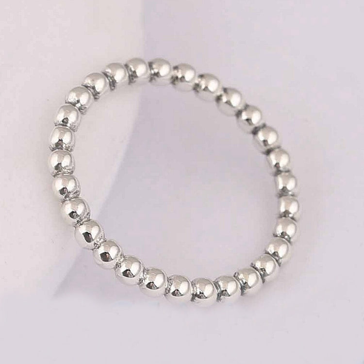 Women Fashion Charms Beads Ring Jewelry, 925 silver