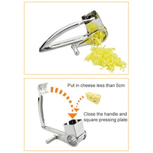 Load image into Gallery viewer, Cheese Grater Rotory Container Stainless Steel Hand-Crank Rotary Shredder, with 3-4 holes, with 7-8 holes, with 9-10 holes, with flakes