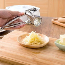 Load image into Gallery viewer, Cheese Grater Rotory Container Stainless Steel Hand-Crank Rotary Shredder, with 3-4 holes, with 7-8 holes, with 9-10 holes, with flakes