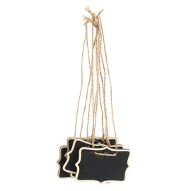 12 PCS Mini Blackboard Wood Message Board Chalkboard with String Wedding Home Party Decor, Wooden Blackboard 3