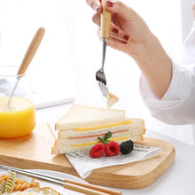 Load image into Gallery viewer, 3 in 1 Spoon Chopsticks Fork Cutlery Set Three-piece Creative Work Students Portable Tableware, Three-piece set of wooden handle spoon fork chopsticks, Two-piece wooden spoon chopsticks