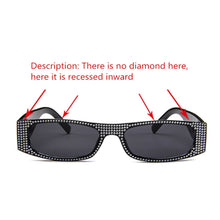 Load image into Gallery viewer, Square Sunglasses Women Imitation Diamond Lasses Fashion UV400 Sunglasses