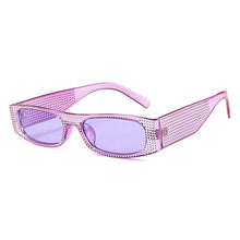 Load image into Gallery viewer, Square Sunglasses Women Imitation Diamond Lasses Fashion UV400 Sunglasses