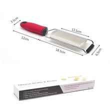 Load image into Gallery viewer, Cheese Grater Stainless Steel Blade Cheese Slicer Lemon Grater Chocolate Scraping Planer with Protective Cover, Cheese Grater (Red), Cheese Grater (Black)