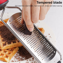 Load image into Gallery viewer, Cheese Grater Stainless Steel Blade Cheese Slicer Lemon Grater Chocolate Scraping Planer with Protective Cover, Cheese Grater (Red), Cheese Grater (Black)