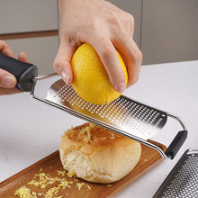 Load image into Gallery viewer, Cheese Grater Stainless Steel Blade Cheese Slicer Lemon Grater Chocolate Scraping Planer with Protective Cover, Cheese Grater (Red), Cheese Grater (Black)