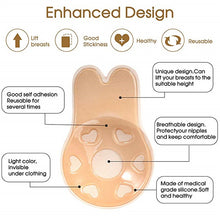 Load image into Gallery viewer, 1 Pair Breast Lift Tape Intimates Sexy Underwear Accessories Reusable Silicone Push Up Breast Nipple Cover Invisible Adhesive Bra, AB Size (diameter: 9cm), CD Size (diameter: 11cm)
