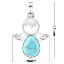 Load image into Gallery viewer, Women Angel Wings Pendants Natural Crystal Stone Necklaces