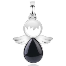 Load image into Gallery viewer, Women Angel Wings Pendants Natural Crystal Stone Necklaces