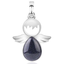 Load image into Gallery viewer, Women Angel Wings Pendants Natural Crystal Stone Necklaces
