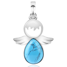 Load image into Gallery viewer, Women Angel Wings Pendants Natural Crystal Stone Necklaces