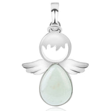 Load image into Gallery viewer, Women Angel Wings Pendants Natural Crystal Stone Necklaces